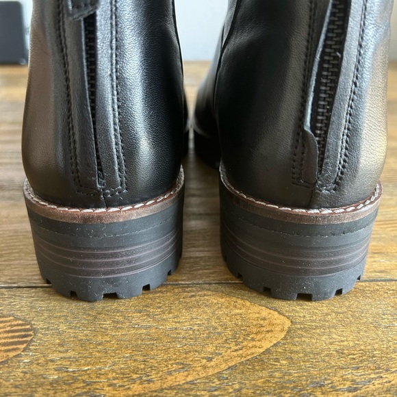 SOFTWALK | Black Leather Chelsea Ankle Boots, side zipper short heel| SIZE 11 - Picture 7 of 11